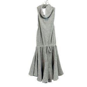 Saints + Secrets Gray A-Line Swing Skater Dress Open Back Soft Lounge SMALL